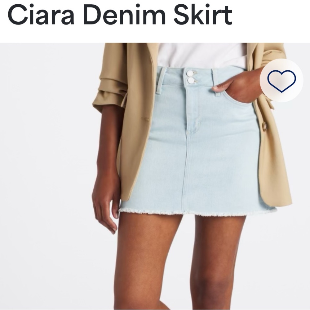 Light Blue Denim Mini Skirt